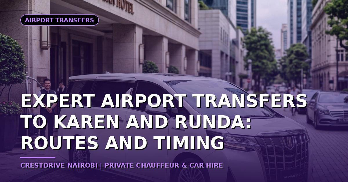 Expert Airport Transfers to Karen and Runda: Routes and Timing