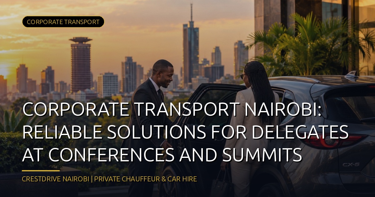 Corporate Transport Nairobi: Reliable Solutions for Delegates at Conferences and Summits