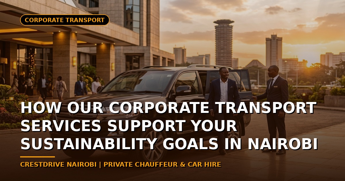 How our Corporate Transport Services Support Your Sustainability Goals in Nairobi