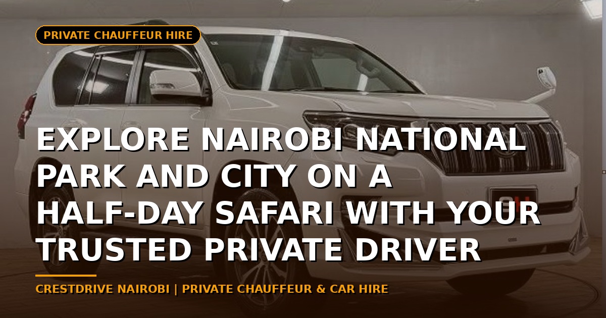 Explore Nairobi National Park and City on a Half-Day Safari with Your Trusted Private Driver