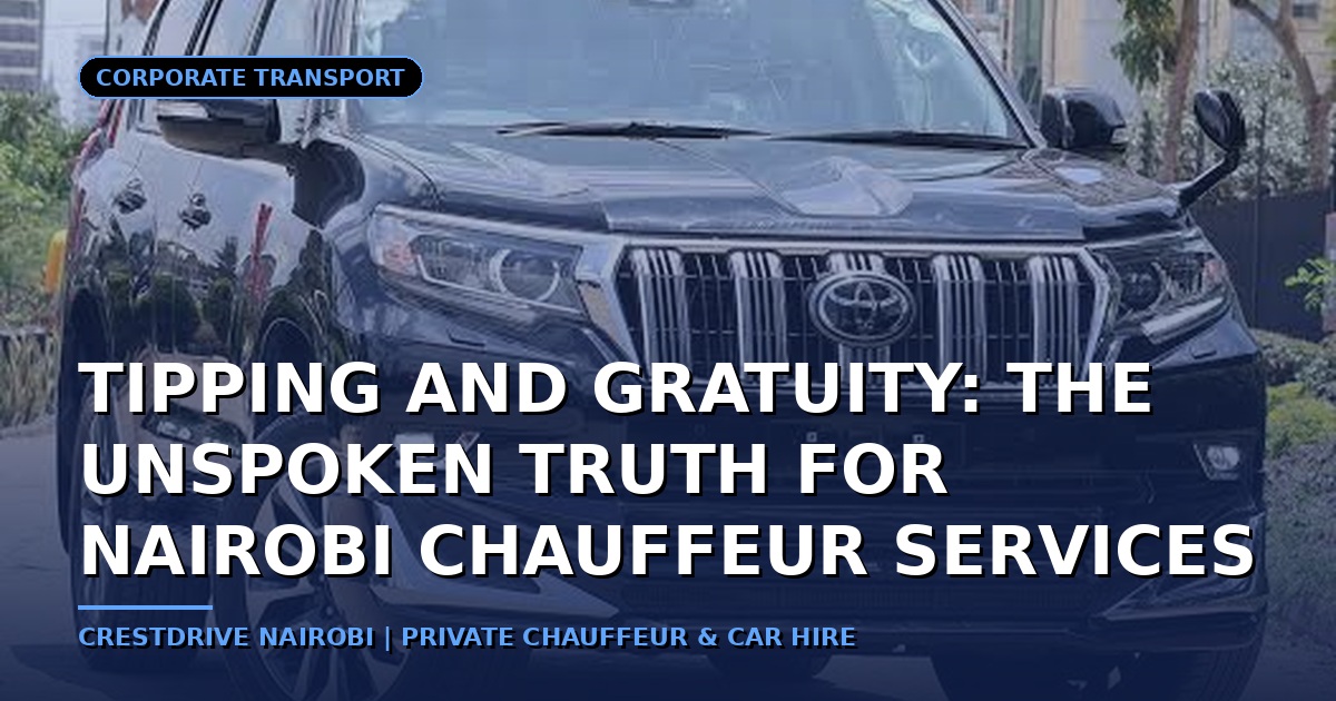 Tipping and Gratuity: The Unspoken Truth for Nairobi Chauffeur Services