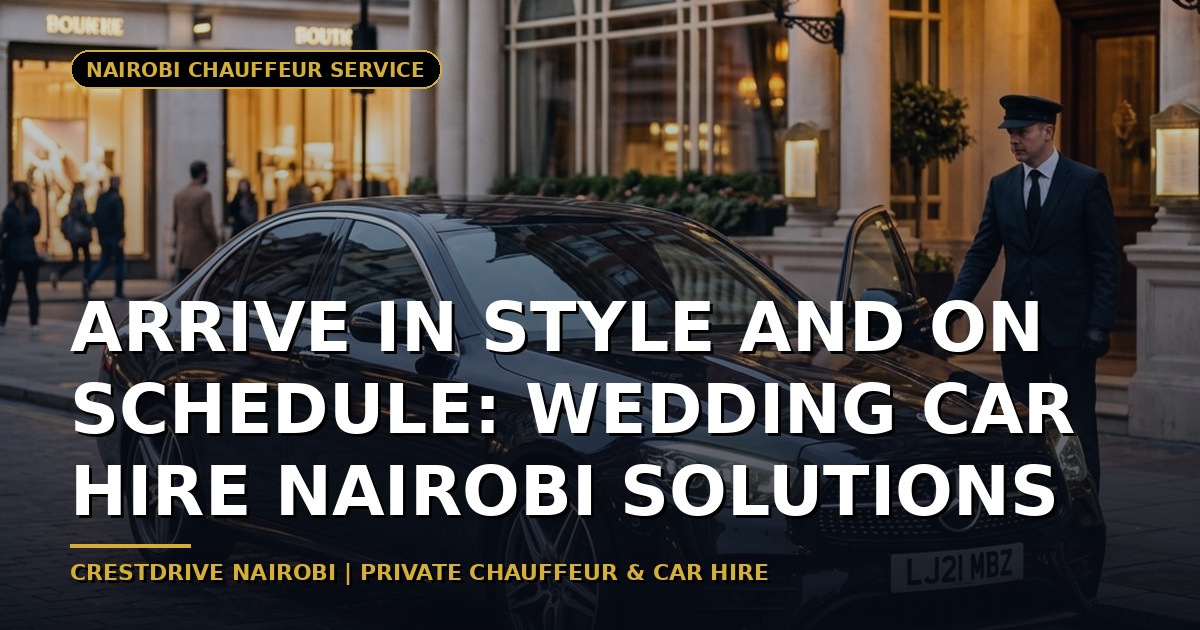 Arrive in Style and on Schedule: Wedding Car Hire Nairobi Solutions